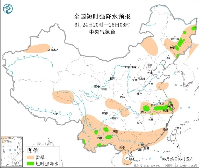 山东安徽江苏等地将有强对流天气